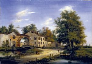 Veduta di un villaggio lombardo